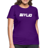 Women&#39;s T-Shirt WHITE LOGO - purple