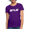 Women&#39;s T-Shirt WHITE LOGO - purple