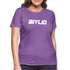 Women&#39;s T-Shirt WHITE LOGO - purple heather