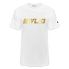 Champion Unisex T-Shirt Gold Logo - white